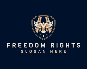 Dove Hands Freedom logo design