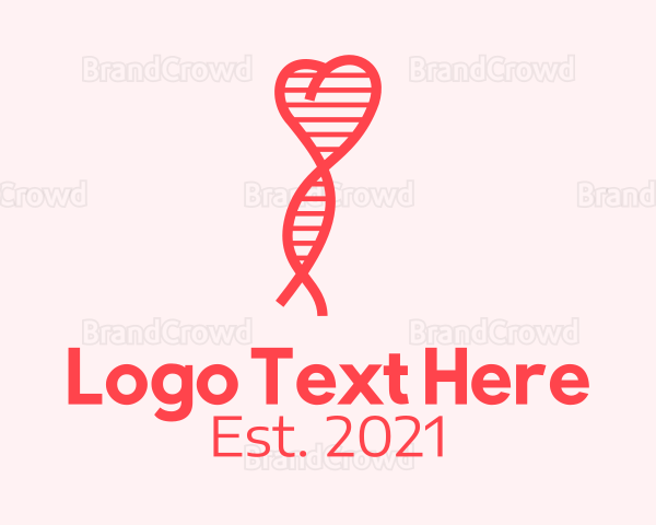 Heart DNA Strand Logo