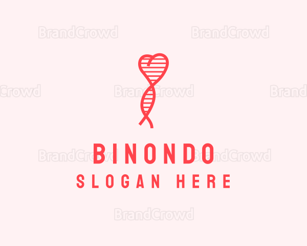 Heart DNA Strand Logo