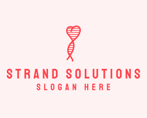 Heart DNA Strand  logo design