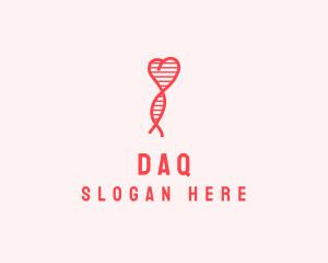 Laboratory - Heart DNA Strand logo design