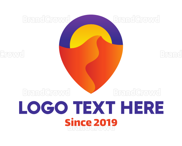Colorful Desert Locator Logo