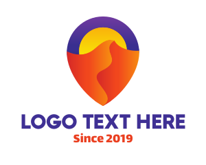 Sahara - Colorful Desert Locator logo design