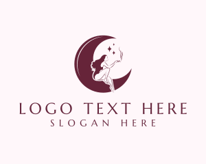 Lingerie - Smoking Woman Moon logo design