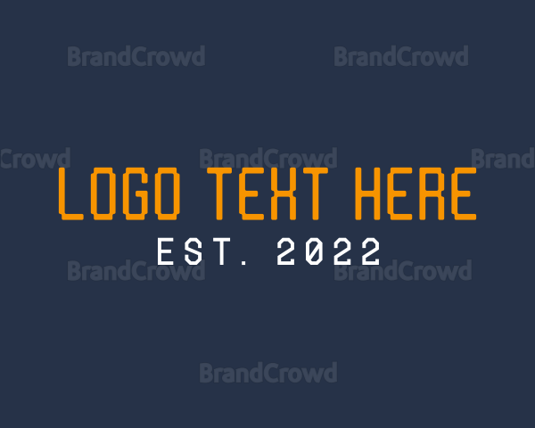 Retro Pixel Wordmark Logo
