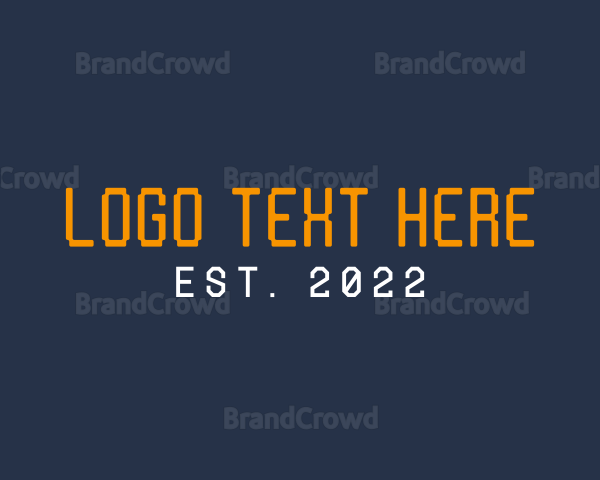 Retro Pixel Wordmark Logo