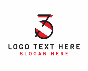 Three - Company Studio Number 73 logo design