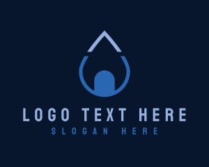 Water - Water Droplet Sanitation logo design