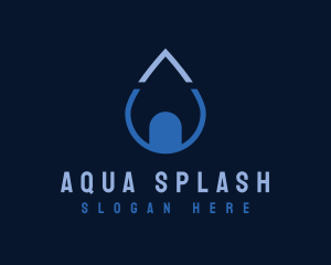 Water Droplet Sanitation logo design