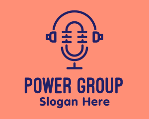 Podcast Mic Headset  Logo