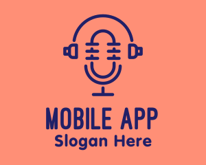 Podcast - Podcast Mic Headset logo design