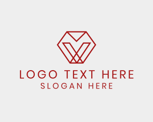 Investor - Modern Geometric Letter V logo design