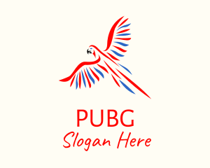 Wild Flying Parrot Logo