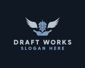 Draft - Malt Wings Distillery logo design