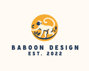 Baboon - Wild Monkey Animal logo design