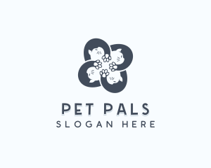 Pet Grooming Cat logo design