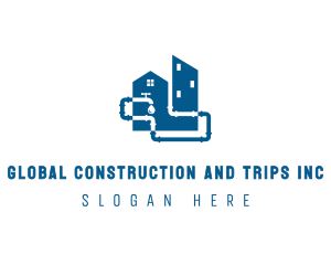 Home Renovation - Industrial Plumbing Handyman logo design