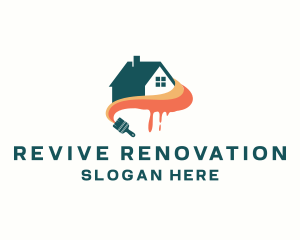 Renovation - Paint Renovation Maintenance logo design