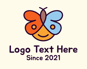 Moth - Preschool Child Butterfly logo design