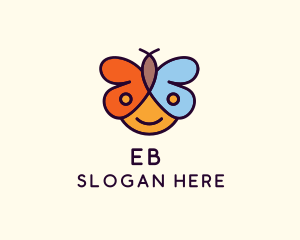 Nursery - Preschool Child Butterfly logo design