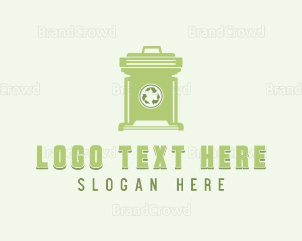 Disposal Trash Bin Logo