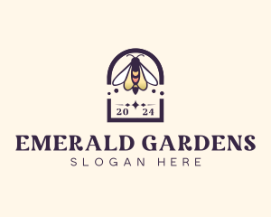 Garden Moth Insect logo design