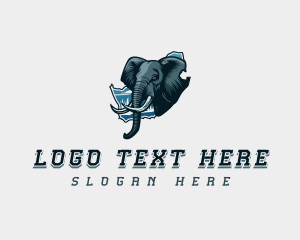 Map - South Africa Wildlife Elephant logo design