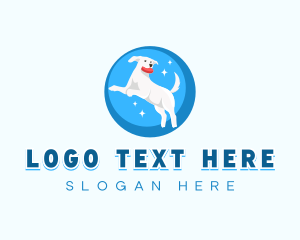 Dog Animal Fetch logo design