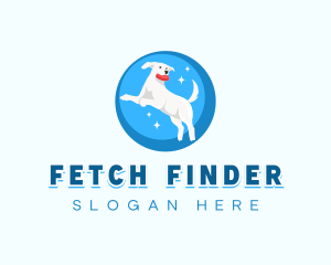 Dog Animal Fetch logo design