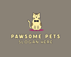 Pet Cat Kitten logo design