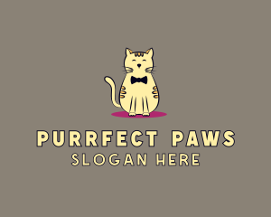 Pet Cat Kitten logo design