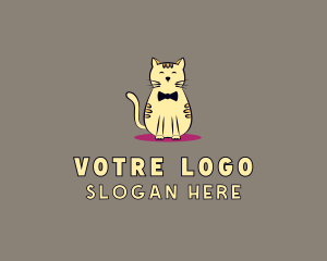 Bow Tie - Pet Cat Kitten logo design