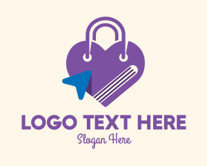 Bag - Purple Online Shopping Bag logo design