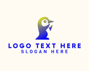 Creative Agency - Gradient Penguin Animal logo design