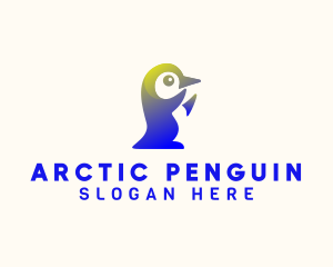 Gradient Penguin Animal logo design