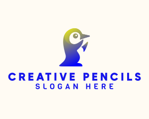 Gradient Penguin Animal logo design