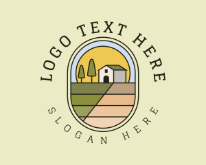 Wellness Center - Modern House Farmland logo design