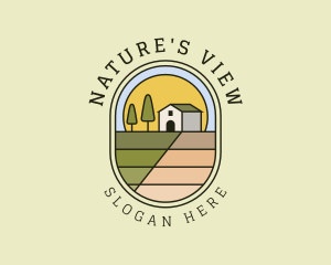 Scenic - Modern House Farmland logo design