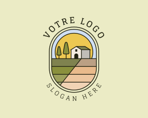 Broker - Modern House Farmland logo design