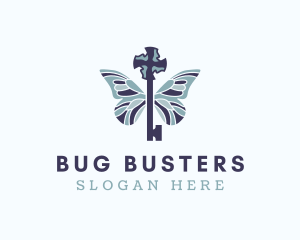 Butterfly Wings Key logo design