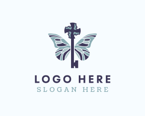 Designer - Butterfly Wings Key logo design