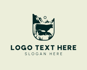 Butcher - Cattle Farm Livestock logo design