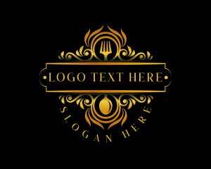 Gold - Luxury Restaurant Cuisine logo design