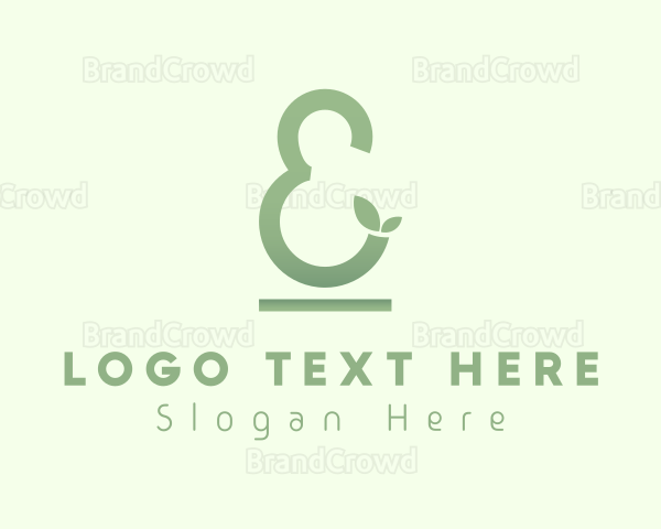 Green Leaf Ampersand Logo