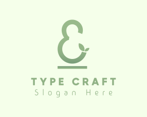 Green Leaf Ampersand logo design