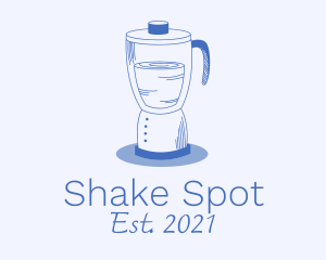 Shake - Multipurpose Blender Line Art logo design