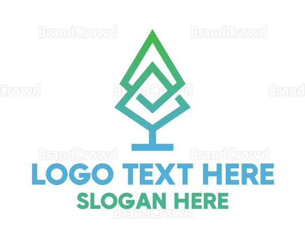 Gradient Pine Tree Logo