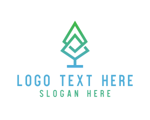 Recycle - Pine Tree Leaf logo design