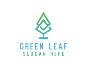 Pine Tree Leaf logo design