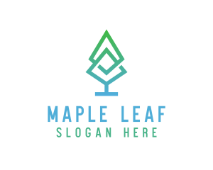 Pine Tree Leaf logo design